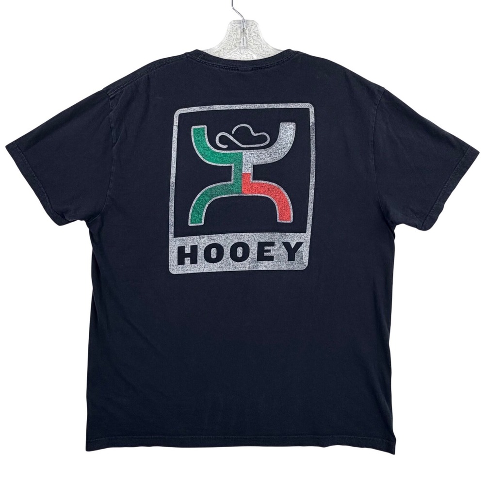Hooey Graphic T-Shirt Men XL Black Cotton Short Sleeve Western Logo Tee - Picture 3 of 7
